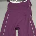 Womens Workout Sets Two Piece Spaghetti Straps Tank Top Matching High Waist Leggings Gym Work Out Outfits with Pockets (Small, Purple)