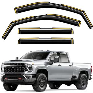 in-Channel Window Rain Guards Fit for Chevy Silverado & GMC Sierra 2500HD/3500HD 20202026 Crew Cab, Window Deflector, Extra Durable Vent Window Visors, Visors Vent Shades Car Accessories