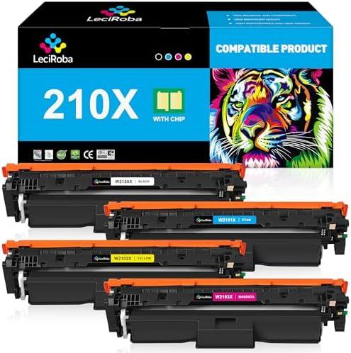 LeciRoba 210X High-Yield Toner Cartridge Replacemement for HP 210X W2100X W2101X W2102X W2103X for HP Color Laserjet Pro 4201 4201dn 4201dw MFP 4301 4301dw 4301dn 4301fdn 4301fdw Printer (4-Pack)