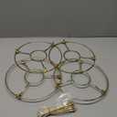 HOHIYA 4 Pcs 9 Inch Pizza Stand Holder Riser Display Serving for Tables Party Restaurant Home Iron Brass Gold Taiwan Made