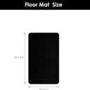 Vicwe Area Mat for Hard Floor, 3'5'Area Rug for Home, PVC Non-Slip Floor Protector for Dining Room, Large Anti-Scratch Floor Mats for Laundry Room, Kitchen, Bedroom (Black)