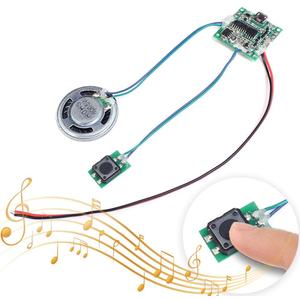Icstation Recordable Sound Module, Button Control Sound Chip 8M MP3 WAV Music Voice Player Programmable Board with Speaker for DIY Birthday Music Box Greeting Card Present