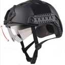 Airsoft Helmet,Fast PJ Type Helmet with Airsoft Goggles Front NVG Mount and Side Rail for Airsoft/Paintball Outdoor Activities, Medium