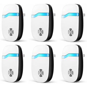 Ultrasonic Mouse & Pest Indoor Repeller, Repellent for Rats, Roaches, Spiders, Bugs, Ants, Plug-in Device (6 Pack)