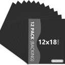 Somime 12 Pack Backing Boards Only - 12x18 Uncut Black Mats Matboards, Acid Free Backerboards, Ideal for Photos/Pictures/Prints/Frames/Arts