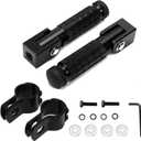 XINGWU M8 Motorcycle Foot Pegs 90 Degree Foldable Footpegs CNC Anti-Skid Footrest Universal for Yamaha Honda Suzuki Aprilia Electric Car Motorbike Mini Bike Dirt Pit Bike Passenger Pedal (Black)