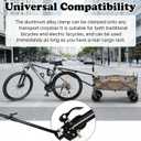 Bike Trailer Hitch Connector with Quick Release Clamps for Cargo Trailers