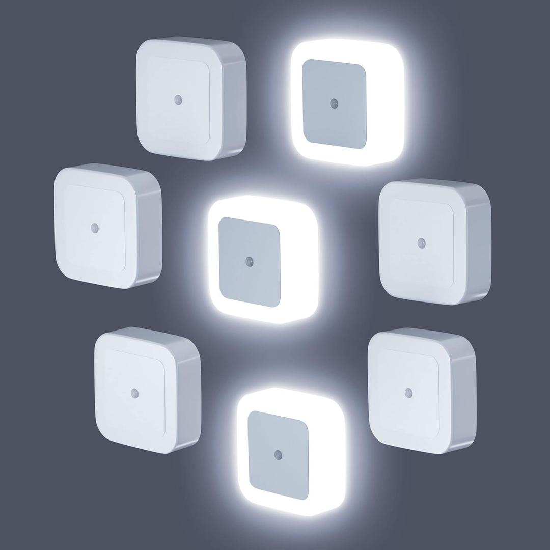 Sujeet Night Light, Night Lights Plug into Wall [8 Pack], Nightlight Night Light for Adults, Plug in Night Lights for Bathroom Bedroom Soft White