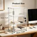 Lockable Acrylic Display Case, 3/4-Tier Clear Showcase for Figures (4)