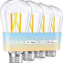 OREiN Smart Edison Light Bulbs, 2.4 Ghz Wi-Fi ST19(58) Vintage Light Bulbs E26, 800LM Dimmable via app, 2700-6500K Tunable, Smart LED Filament Bulb Works with Alexa/Google Home, 60W Equivalent 4Pack