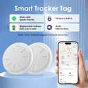 Mini GPS Tracker for Vehicles No Monthly Fee,GPS Car Tracker,Hidden Car Tracker with Case,Real Time Car GPS Tracker Work with Apple Find My(iOS Only) (Waterproof White,4PCS)