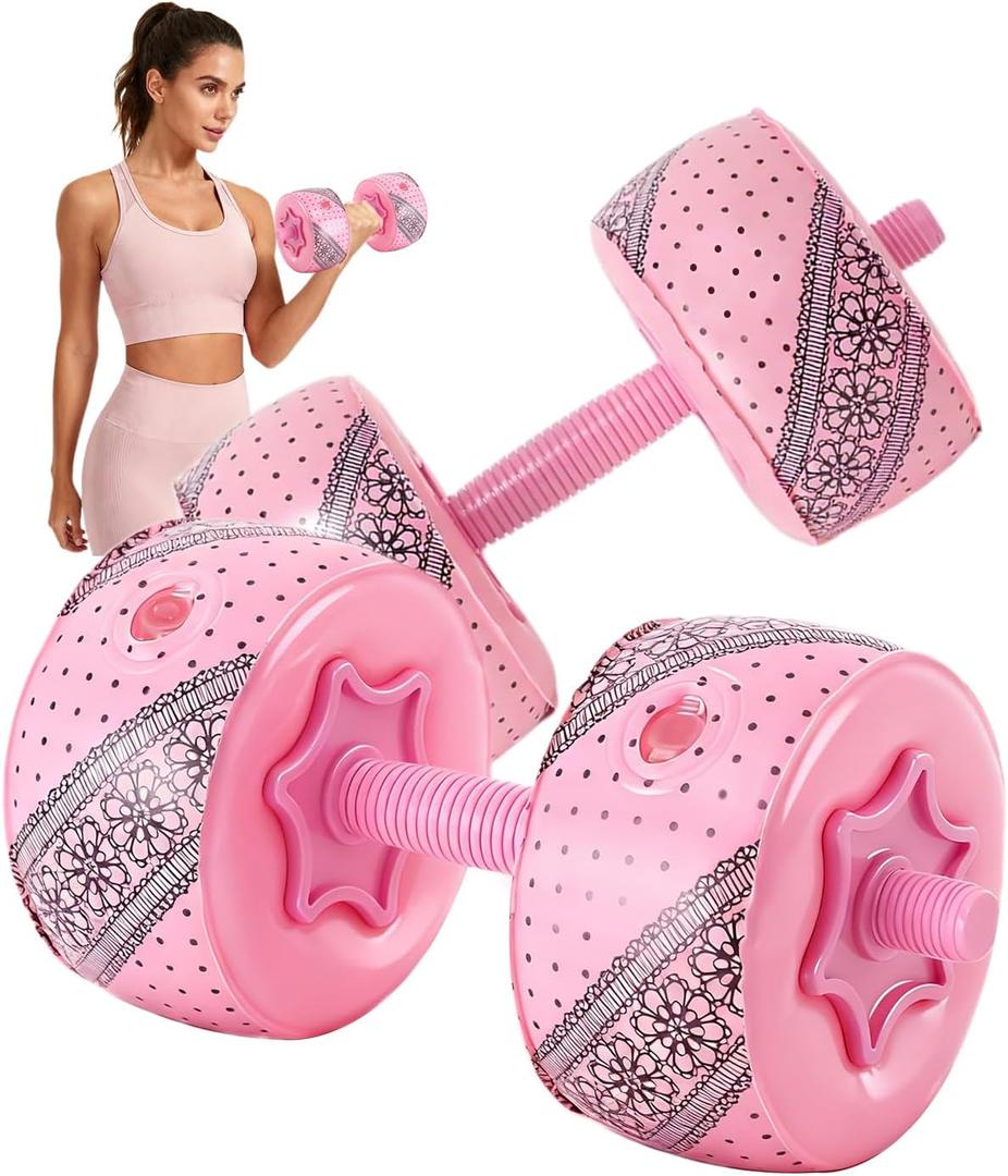 DEIRIS Travel Weights Water Filled Dumbbell Set of 2, 6LB Hand Weights for Women at Home Gym Exercise Training