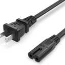 Superer 3Ft Figure 8 Power Cord (C7) ETL Certified Universal 2 Prong AC Replacement Cable for TV, Laptop, Game Console, Printer & More Safe & Compatible with Most Electronics