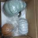 3 Pcs Resin Decorative Pumpkins Fall Outdoor Pumpkin Stack Fairytale Decor