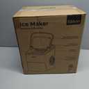 Silonn Ice Maker Countertop, 9 Cubes Ready in 6 Mins, 26lbs in 24Hrs, Self-Cleaning Ice Machine with Ice Scoop and Basket, 2 Sizes of Bullet Ice for Home Kitchen Office Bar Party (Black-Transparent)