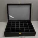 Shot Glass Display Case, Adjustable Wall-Mounted Shadow Box with Acrylic Door and Removable Shelve, Shot Glasses Holder for Home and Bar Decor, Black