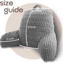 Reading Pillows for Sitting in Bed Adult, Back Rest Pillow for Sitting Up in Bed and Couch, Back Support Chair Pillow Support for Adult Backrest Pillows for Reading (Dark Grey 21 Inch)