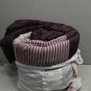 WONGS BEDDING Purple Comforter Set Queen, Reversible Purple Striped Patchwork Alternative Comforte Set for Queen Bed,3 Pieces(1 Comforter+2 Pillowcases), Soft Microfiber Bedding Set 9090