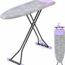 APEXCHASER Ironing Board with Iron Rest, Compact and Space Saver Iron Board, Extra Thick Cover, Height Adjustable, Wall Mount & Closet Hanger 13x43 Grey