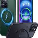 CASEKOO Designed for iPhone 16 Pro Case with Magnetic Invisible Stand [Military Drop Protection] [Compatible with MagSafe] Shockproof Slim Translucent Matte Case 6.3 Inch, Green