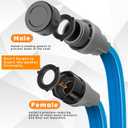 Winisok Upgrade Flat Sprinkler Soaker Hose for Garden 100FT, Heavy Duty 3-Tube Lawn Irrigation Hose with Landscape Stakes, No-Kink Flexible Watering Hose for Yard, Plants (50FT x 2packs)