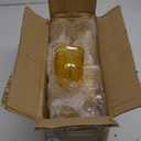 18 Pack Plastic Goblets 10oz Upgrade Vintage Water Goblet Plastic Glasses Colored Retro Embossed Glassware for Party Bar Juice Baby Shower Wedding Reception Grand (Amber)