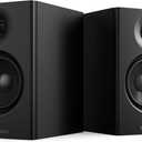 BESTISAN Powered Bookshelf Speakers, 50W Bluetooth Speakers with 4-Inch Woofer, Ideal for Record Player, Turntable, PC, and TV