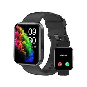 RUIMEN Smart Watches for Men Women (Answer/Make Calls) Compatible with iPhone/Android Phones, 1.85" HD Screen Fitness Tracker Heart Rate Monitor 100+ Sports Tracker Watch Waterproof (Black)