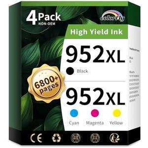 952XL Ink Cartridges Combo Pack Replacement for HP 952XL 952 XL Ink Cartridges to Use with HP Officejet Pro 8710 7740 8720 8702 8210 7720 8715 8730 8740 8216 Printer (Cyan/Magenta/Yellow)