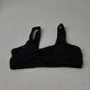 Fanuerg Women's Twist Front Bikini Top V Neck Push Up Padded Swimsuit Top Bathing Suits (Medium, 01- Black)