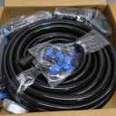 230FT New Quick-Connect Drip Irrigation System Kit, Automatic Garden Watering Misting System for Greenhouse, Yard, Lawn, Plant with 1/2 inch Hose 1/4 inch Distribution Tubing and Accessories