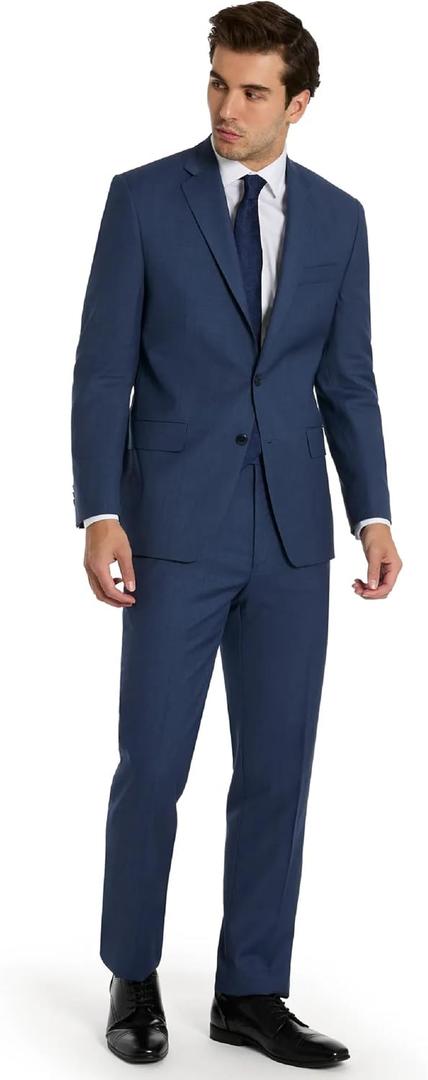 Michael Kors Mens 3-Piece Classic Fit Suit Separates | Pants | Weddings & Formal Events (Jackets & Vests Sold Seperately) (Blue)