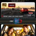 2.5K+1080P Dual Dash Cam Front and Inside, WiFi & GPS Dash Camera for Cars with 32G Card, IR Night Vision, 3" IPS Screen, Inside Car Camera for Taxi Driver, Support 256GB Max, App Control