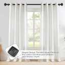 2 Pack Adjustable Curtain Rods for Windows, USFOOK 7/8 Inch Black Curtain Poles 32 to 58 Inch with Brackets, Splicing Decorative Drapery Rods with Square End