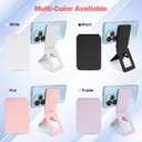 Phone Stand, Foldable Magnetic Phone Tripod, Angle Adjustment & Strong Magnets PU Leather Phone Stand, Compatible with All Smart Phone 16/15/14/13/12(Pink)