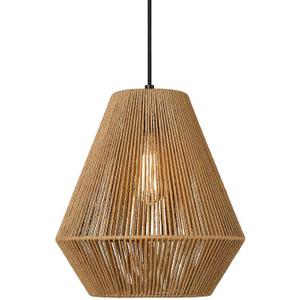 ELYONA Woven Pendant Lights Modern Boho Hanging Lamp with 12" Handwoven Rattan Basket Shade Adjustable Rustic Pendant Light Fixtures for Kitchen Island Farmhouse Dining Room Bar Bedroom Foyer Hallway