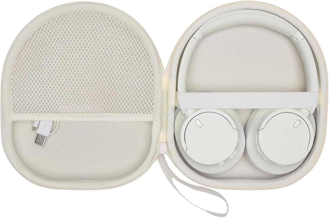 XANAD Hard Case Compatible with Sony WH-CH720N /WH-CH520,for Sony ULT WEAR / WHCH710N / WH-CH510 Noise Canceling Headphones, Cream