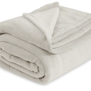 Bedsure Fleece Blanket California King Size Linen - Lightweight Plush Fuzzy Cozy Soft Bed Blankets, 102x96 inches