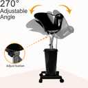 Portable Shampoo Bowl with Electric Pump, Rechargable Shampoo Basin with Sprayer and Water Tanks, Mobile Hair Washing Sink, Adjustable Portable Salon Sink for Home Salon Use (Rechargeable)