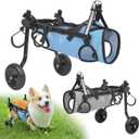 Dog Wheelchair for Back Legs, Dog Wheelchair Cart Doggy Wheelchair with Disabled Hind Legs Walking Mobility Aids for Small Pets Hind Limbs Dog Carts with Wheels Light Weight (X Small-Max 6LB)