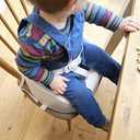 Prince Lionheart Squish Booster Seat, Gray, 3-Point Harness Dual-Strap System, Easy to Wipe Clean, Lightweight (Grey)