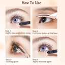 Heated Eyelash Curler - 2 in 1 Eye Lash Curler and Eyebrow Trimmer for Women with 2 Temperature Modes, USB Rechargeable Electric Eyelash Curler, Anti-Burn Design, Ideal Gift for Women(Gold)