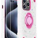 KCJ Compatible with iPhone 15 Pro Max Case with[2Screen Protectors&1xCamera Lens Protector] Duty 3-Layer Rugged Pocket-Friendly Military Grade Shockproof Heavy Duty Case for iPhone 15 Pro Max