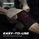 Katamu Premium Weightlifting, Powerlifting, Squats, Athletic and Fitness Knee Support Sleeve | Knee Sleeve for Men and Women | The Joker, Large