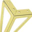 8 Pack 6 Inch Gold Furniture Legs, Triangle Metal Furniture Feet, Hairpin Table Legs Couch Feet Replacement for Sofas, Coffee Tables, Cabinets, 6 x 3.15 x 3.15 inches
