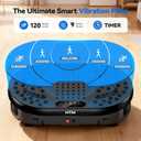 HTM Vibration Plate Exercise Machine, 9 Modes & 120 Speeds, Body Shake Plate with Resistance Bands Slot & Remote Control, 300 Lbs Capacity Shake Board for Weight Loss Fat Burner Home Fitness Workout