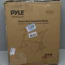 Pyle Heavy Duty Folding Keyboard Stand - Sturdy Reinforced Z Design w/ Adjustable Width & Height, Foam Padded Arms, Digital Piano Stand, Fits 54-88 Key Electric Pianos & Used for Travel & Storage
