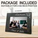2026 Graduation Picture Frame for 4 x 6 horizontal photo, class of 2026grad wooden picture frames with support, highschool, college Graduate Frame gifts, tabletop display & decoration -A07