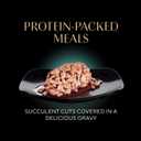 Sheba Perfect Portions Wet Cat Food Cuts in Gravy, with Sustainable Salmon, with Sustainable Tuna, and Delicate White Fish & Tuna, 2.6 oz. Twin-Pack Trays (24 Count, 48 Servings) (EXP 08/01/27)