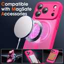 Oterkin Magnetic for iPhone 17 Pro Case Matte, Upgraded Full Camera Protection Compatible with MagSafe Frosted Translucent Shockproof Anti-Scratch Slim Fit Case Military Grade Protection (Hot Pink)